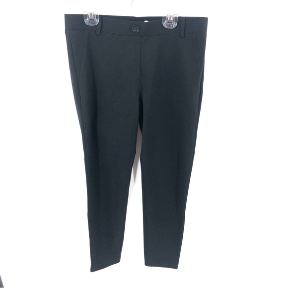 Betabrand Dress pant Yoga Pants Slim Leg Black Stretch Pull On Medium Petite - Picture 2 of 9